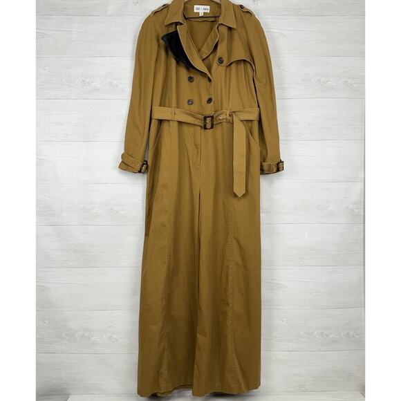 Zerina Akers Bar III Trench Jumpsuit Women 3X Belted Utility Wide Leg Mobwife - Picture 15 of 15